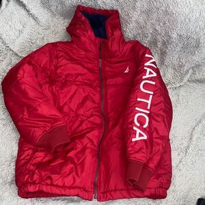 Nautica puffer kids jacket red